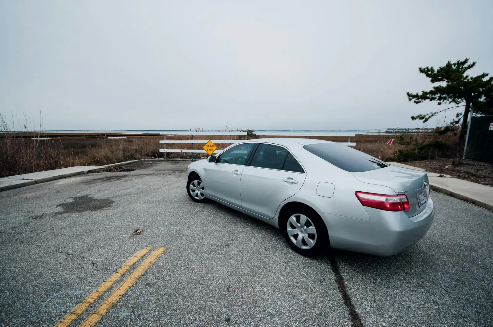 Silver luxury sedan