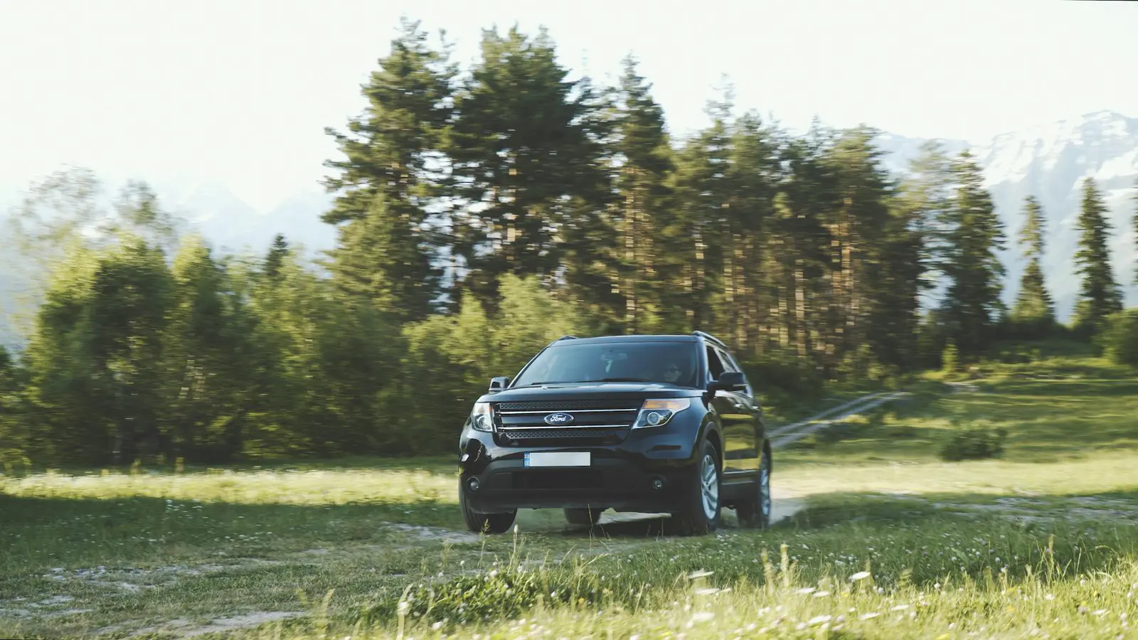 Blue modern SUV